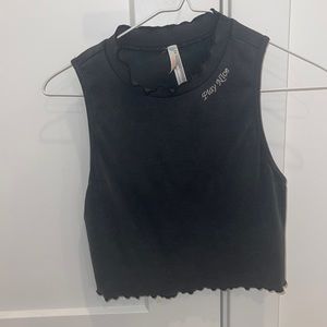 Free People Black Play Nice Shirt